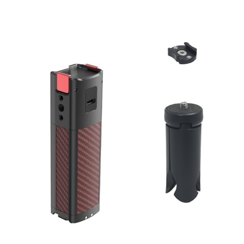 NovelGoal Kompatibel mit Pocket 3 Batteriegriff, tragbarer Power-Griff mit 1/4-Positionierungslöchern, Aufladen und Verwendung von Zwei-Wege-Power-Anzeige (360° drehbarer Kaltschuh) von NovelGoal