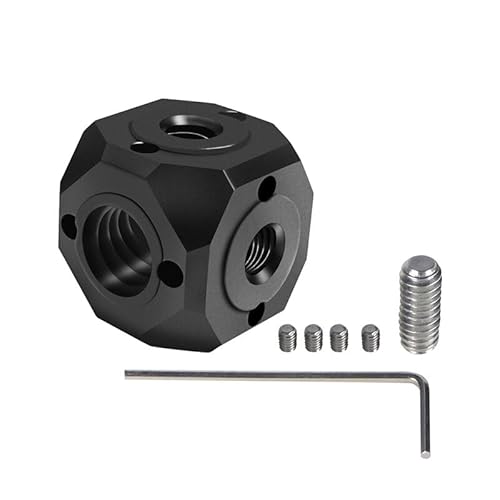 NovelGoal Schraubenlochhalterung, Magic Cubic Mount-Adapter, 0,64 cm, 0,95 cm, kompatibel mit GoPro DSLR-Kameras, Käfigblitz, Mikrofon, Monitor, Stativhalterung (Magic Cube A) von NovelGoal