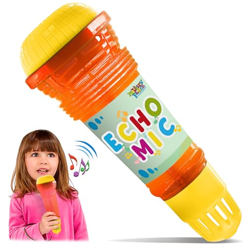 Nouveauté Place Microphone Echo Pour Enfants et Tout-Petits – Incroyable Microphone de karaoké sans Batterie – Jouet Vocal rétro Pour Chanter, parler et communiquer – 27,9 cm (Jaune et orange) von Novelty Place