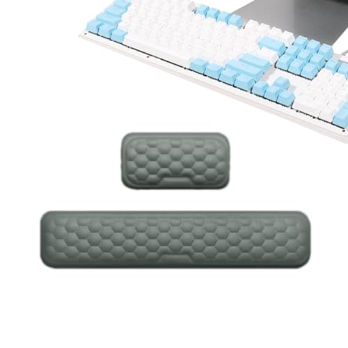 Novent Tastatur-Handballenauflage,Tastaturauflage-Pads | 2-teiliges Tastatur-Mauspad-Set | Ergonomische niedliche Tastaturauflage, rutschfeste Schreibtisch-Handgelenkauflage, Spiel-Handgelenkauflage von Novent