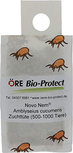 Novo Nem® Ambly. cuc. Raubmilben - 5 Tüten für 5-10 Pflanzen gegen Thripse an Zierpflanzen und Gemüse von Novo Nem