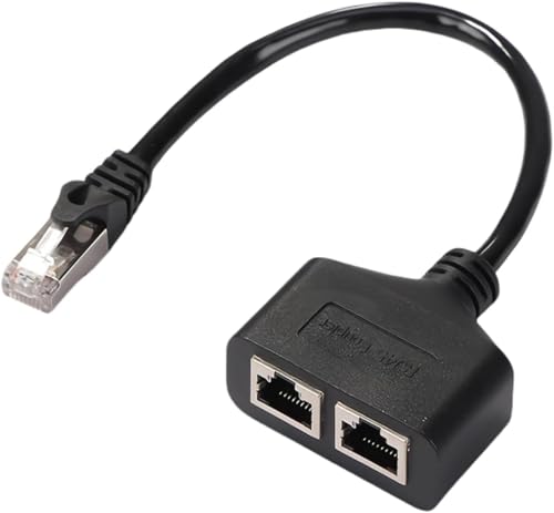 RJ45 Splitter Adapter, LAN Splitter 1 to 2 RJ45 LAN Switch 2 Port Ethernet Netzwerk 1 Auf 2 Cable für Computer, Laptop, Switch Female Plug Adapter LAN Splitter für Ethernet Cat5, Cat5e, Cat6, Cat7 RJ45 Splitter Adapter, LAN Splitter 1 to 2 RJ45 LAN Switch 2 Port Ethernet Netzwerk 1 Auf 2 Cable für Computer, Laptop, Switch Female Plug Adapter LAN Splitter für Ethernet Cat5, Cat5e, Cat6, Cat7 von Novstuf