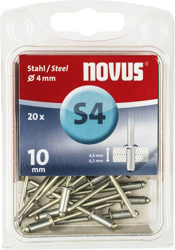 Novus 110026857 Blindniete (Ø x L) 4mm x 10mm Stahl Stahl 20St. von Novus