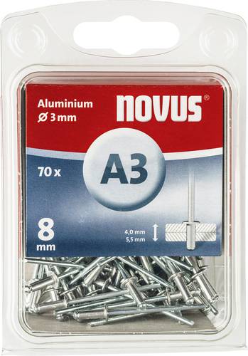 Novus 110055306 Blindniete (Ø x L) 3mm x 8mm Aluminium Aluminium 70St. von Novus