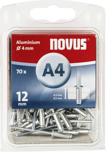 Novus 110057027 Blindniete (Ø x L) 4mm x 12mm Aluminium Aluminium 70St. von Novus