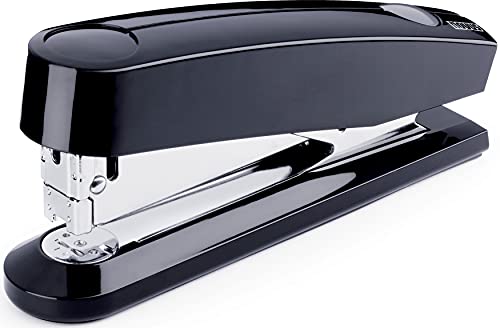 Novus B7a Heftgerät mit Kraftunterstützung, 50 % weniger Aufwand, 30 Blatt Kapazität, doppelte Heftklammerführung, deutsche Technik, Heftklammer, Stift|Reißzwecken (schwarz) von Novus