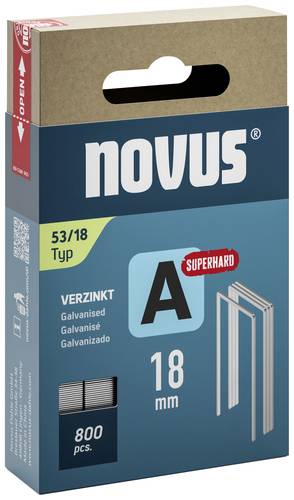 Novus Feindrahtklammern A Typ 53 18mm super hard 800 St. 042-0782 Abmessungen (L x B) 18mm x 11.3mm von Novus