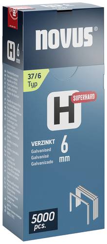 Novus Feindrahtklammern H Typ 37 6mm super hard 5000 St. Tools 042-0770 Abmessungen (L x B) 6mm x 10