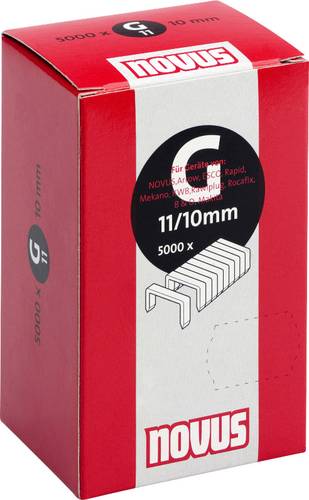 Novus Office 105116300 Flachdrahtklammern Typ 11 5000 St. Abmessungen (L x B) 10mm x 10.6mm von Novus Office