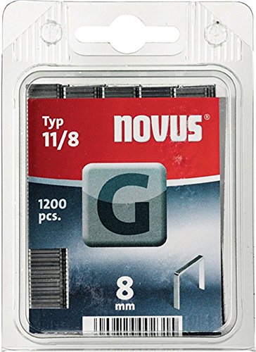 Novus Flachdrahtklammern 10 mm, für Hammertacker, 600 Heft-Klammern vom Typ G 11/10, aus verzinktem Stahldraht von Novus