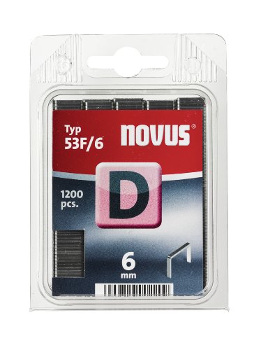 Novus Flachdrahtklammern 6 mm, 1200 Tacker-Klammern vom Typ 53 F/6 , optimales Heftmittel für Folien, Etiketten, Papier Novus Flachdrahtklammern 6 mm, 1200 Tacker-Klammern vom Typ 53 F/6 , optimales Heftmittel für Folien, Etiketten, Papier von Novus