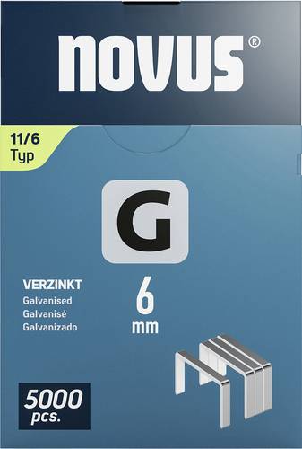 Novus Flachdrahtklammern G Typ 11 6mm 5000 St. 042-0765 Abmessungen (L x B) 6mm x 10.6mm von Novus