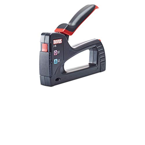 Novus Handtacker J-15, leichter Allzweck-Tacker, Werkzeugtacker für Klammern 4-10 mm, schnelles Nachladen, Softgrip, Schwarz Novus Handtacker J-15, leichter Allzweck-Tacker, Werkzeugtacker für Klammern 4-10 mm, schnelles Nachladen, Softgrip, Schwarz von Novus