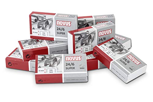 Novus Heftklammer (für Bürohefter HK 24/6 DIN Super, 100 Schachteln á 1000 Klammern) von Novus