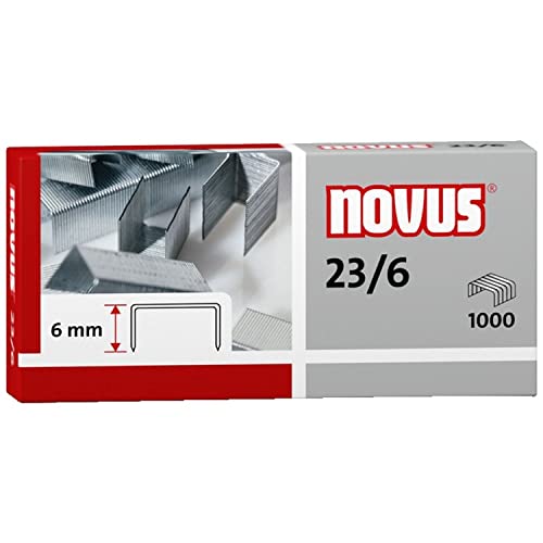 Novus Heftklammern 23/6 042-0039 verzinkt Packung á 1.000 Stück von Novus