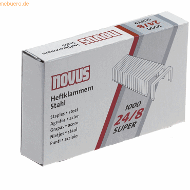 Novus Heftklammern 24/8 verzinkt VE=1000 Stück Novus Heftklammern 24/8 verzinkt VE=1000 Stück von Novus