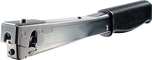 Novus J-022 Hammertacker, Leichter Schlagtacker, Rutschfester Griff, Schnellladesystem für Feindrahtklammern 4-6 mm, Rot von Novus