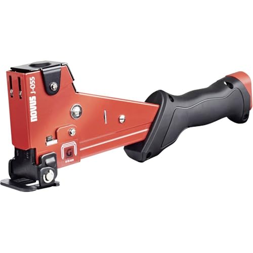 Novus J-055 Profi Hammertacker, Heavy-Duty Schlagtacker, schnelles Nachladen, Oberflächenschutz, max. 175 Klammern 6-14 mm, Rot Novus J-055 Profi Hammertacker, Heavy-Duty Schlagtacker, schnelles Nachladen, Oberflächenschutz, max. 175 Klammern 6-14 mm, Rot von Novus