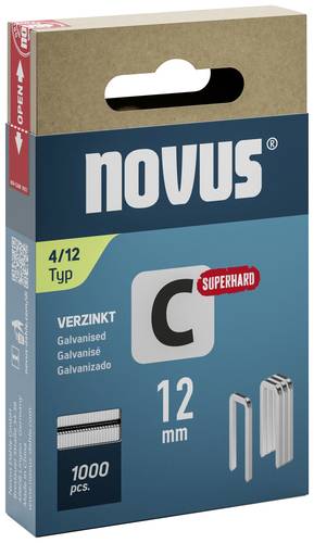 Novus Schmalrückenklammern C Typ 4 12mm 1000 St. 042-0800 Abmessungen (L x B) 12mm x 6.1mm von Novus