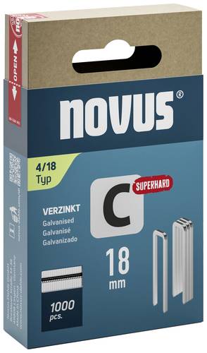 Novus Tools 042-0802 Schmalrückenklammern Typ 4 1000 St. Abmessungen (L x B) 18mm x 6.1mm von Novus Tools