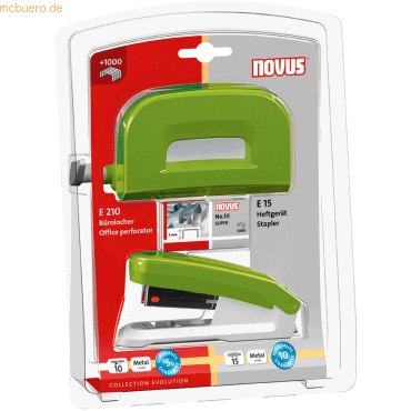 Novus Schreibtisch-Set Twinset Heftgerät+Locher E 15/E 210 green Novus Schreibtisch-Set Twinset Heftgerät+Locher E 15/E 210 green von Novus