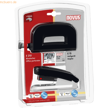Novus Schreibtisch-Set Twinset Heftgerät+Locher E 15/E 210 schwarz Novus Schreibtisch-Set Twinset Heftgerät+Locher E 15/E 210 schwarz von Novus