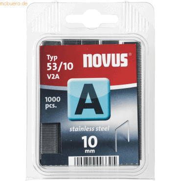 Novus Tackerklammern 53/10 V2A Edelstahl VE=1000 Stück von Novus