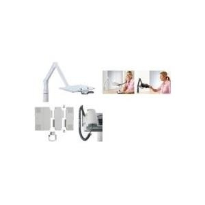 Novus TalkMaster - Befestigungskit (Tablett, Spannbefestigung für Tisch, 2 Gelenkarme) für telephone (Swivel Design) - Hellgrau - Tischmontage (optional) (710+0002) von Novus