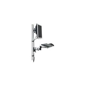 Novus Tetra Support System Wall Station - Wall mount für LCD-Bildschirm/Tastatur/Maus - Silber, Anthrazit (220+0100+000) von Novus