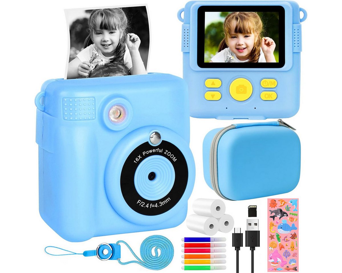 Novzep 32GB 1080P Kinderkamera 2,4 Zoll Bildschirm Druckpapier TF Sofortbildkamera Novzep 32GB 1080P Kinderkamera 2,4 Zoll Bildschirm Druckpapier TF Sofortbildkamera von Novzep