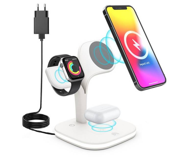 Novzep 4-in-1 Induktive Ladestation mit Nachtlampe, 23w Wireless Charger Wireless Charger von Novzep
