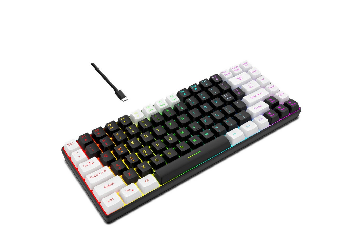 Novzep 84 Tasten Gaming-Tastatur,Kabelgebundene,RGB Membran Tastatur Novzep 84 Tasten Gaming-Tastatur,Kabelgebundene,RGB Membran Tastatur von Novzep