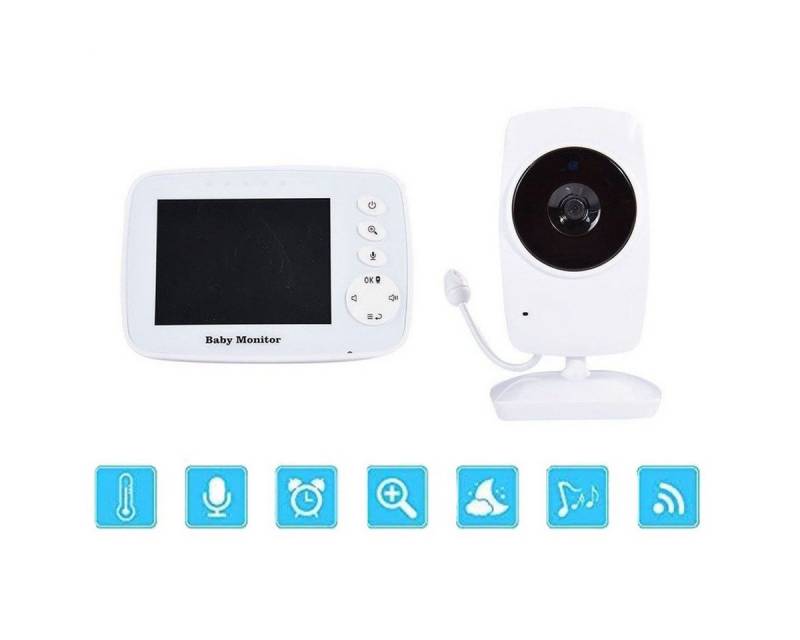 Novzep Babyphone Baby Monitor mit Kamera Video, 2,4 GHz Gegensprechfunktion, Nachtsicht von Novzep
