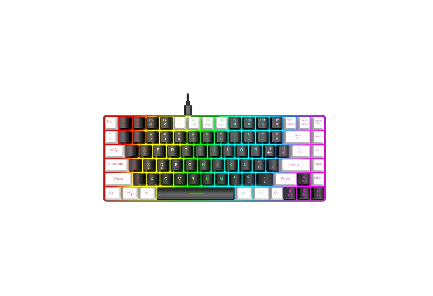 Novzep Folientastatur,Kabelgebundene Gaming-Tastatur,84 Tasten,kompakt Tastatur Novzep Folientastatur,Kabelgebundene Gaming-Tastatur,84 Tasten,kompakt Tastatur von Novzep