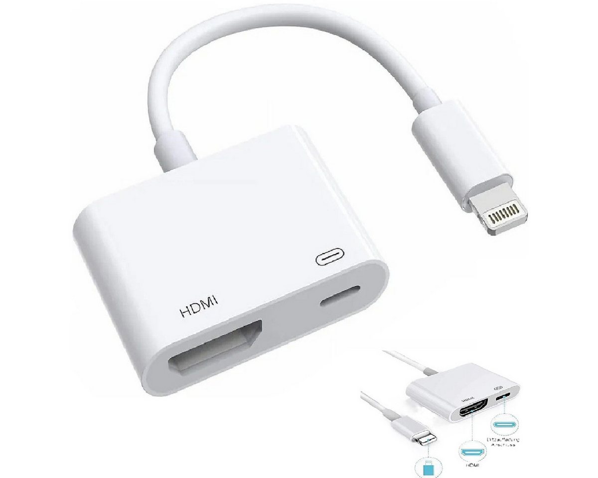 Novzep HDMI Lightning Adapter für iPhone & iPad,1080p Full HD Video Konverter Adapter von Novzep