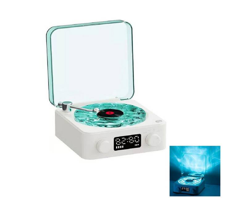 Novzep Lautsprecher BT Vinyl Player mit Wecker & Hochwertigem Sound Lautsprecher von Novzep