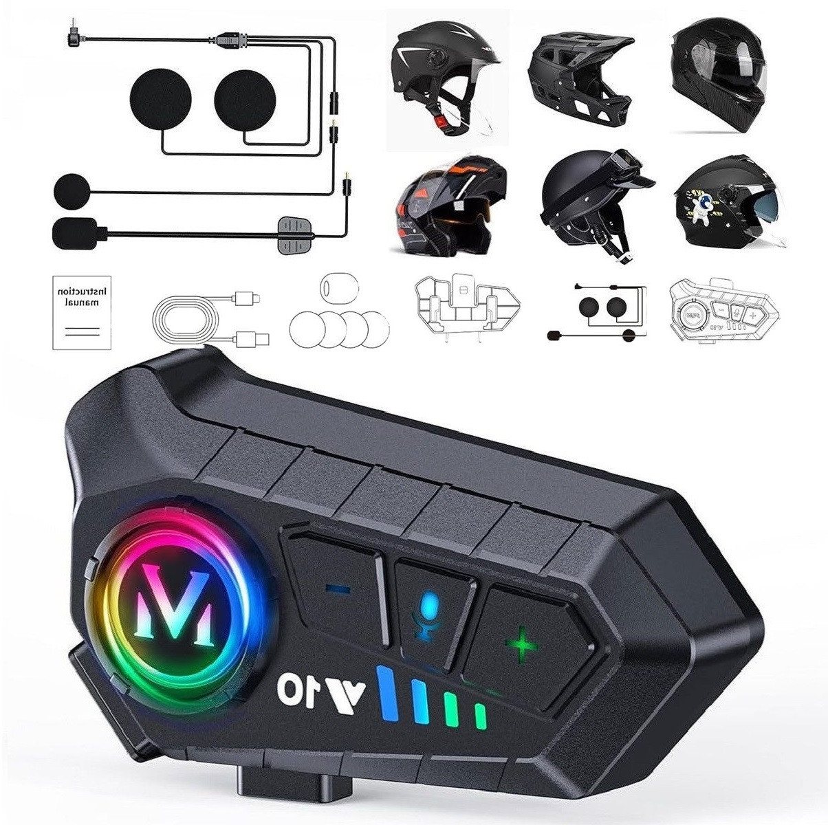 Novzep Motorradhelm Bluetooth-Headset drahtloses Bluetooth-Kopfhörer Novzep Motorradhelm Bluetooth-Headset drahtloses Bluetooth-Kopfhörer von Novzep