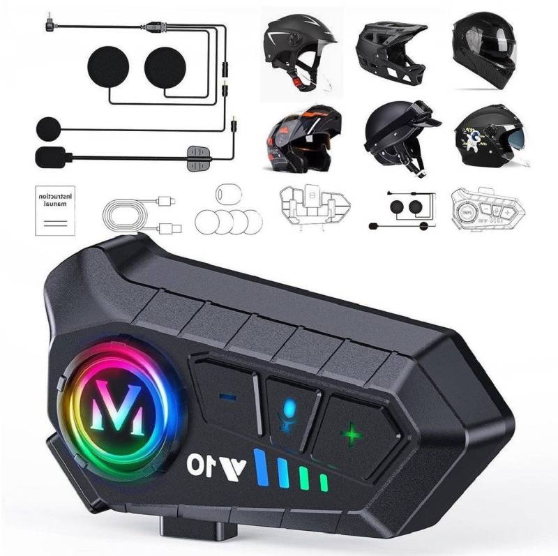 Novzep Motorradhelm Bluetooth-Headset drahtloses Bluetooth-Kopfhörer von Novzep
