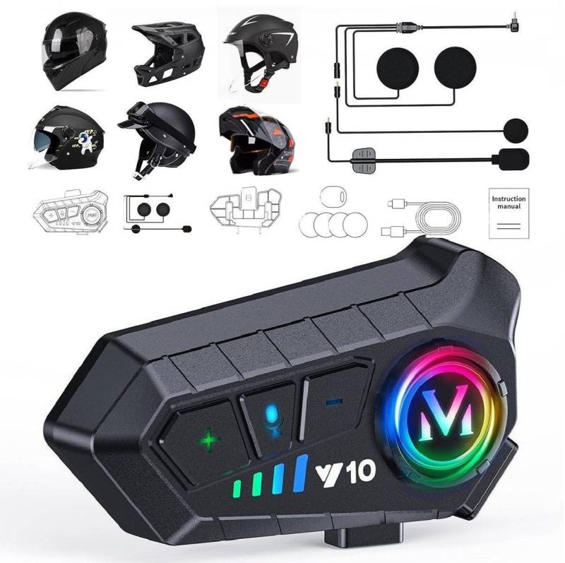 Novzep Motorradhelm Bluetooth-Headset drahtloses Kopfhörer von Novzep