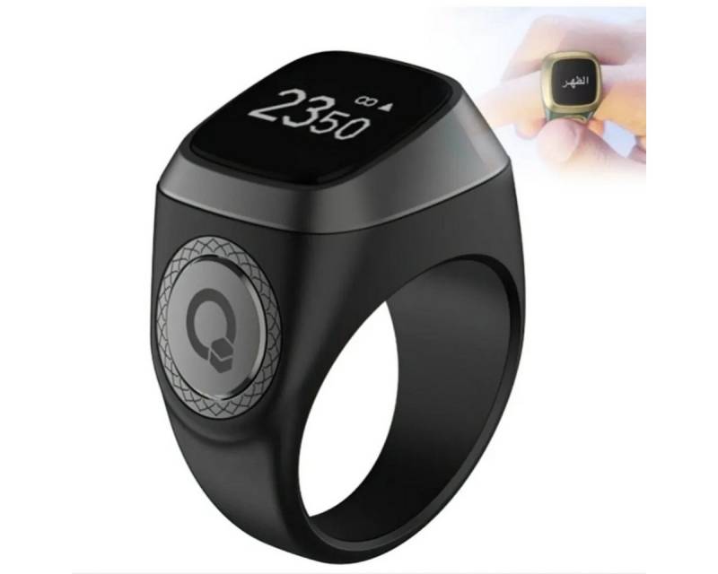 Novzep Schrittzähler Fingerzähler-Smart-Ring, 22 mm muslimischer digitaler BT Zählerwecker von Novzep