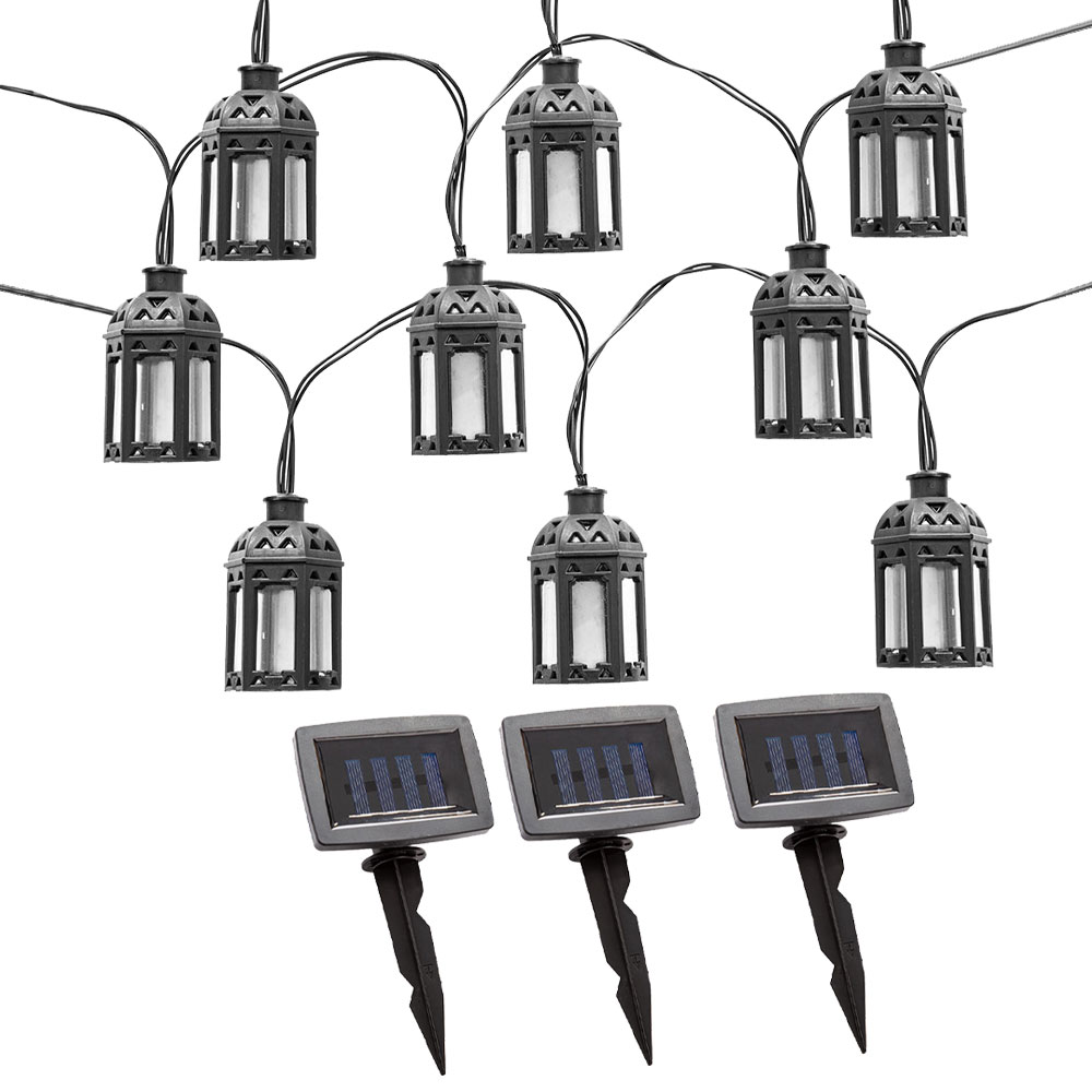 LED Solar Lichterkette, 30x Laterne, orientalisch, L 200 cm von Nowa