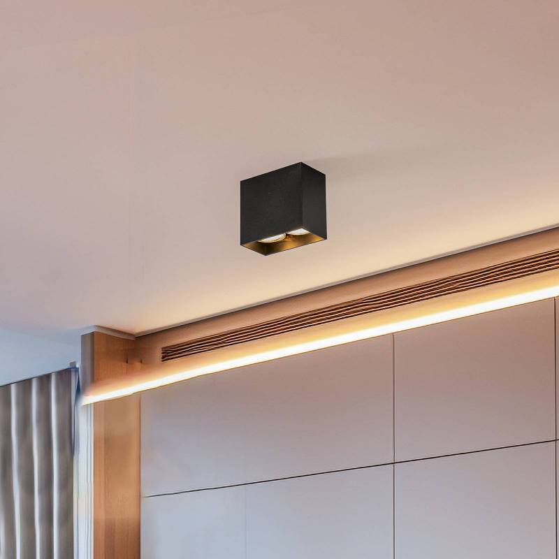 Downlight Gap in eckiger Form, zweiflammig schwarz von Nowodvorski Lighting