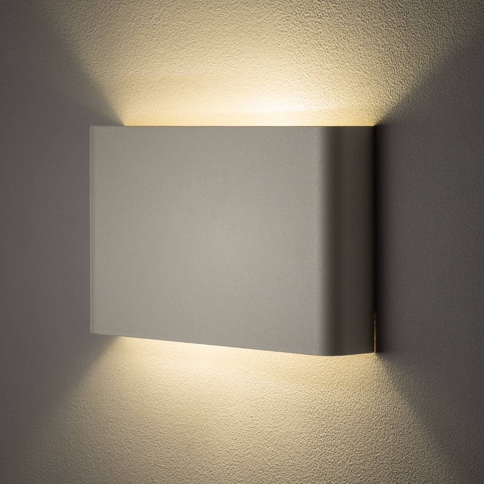 Wandleuchte Haga, hellgrau, Metall, 25 cm breit, G9 Wandleuchte Haga, hellgrau, Metall, 25 cm breit, G9 von Nowodvorski Lighting