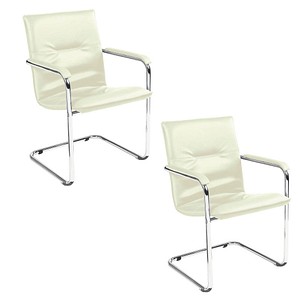 2 Nowy Styl Besucherstühle Rumba RUMBA CHROM V01 weiß Kunstleder 2 Nowy Styl Besucherstühle Rumba RUMBA CHROM V01 weiß Kunstleder von Nowy Styl