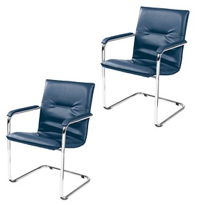 2 Nowy Styl Besucherstühle Rumba RUMBA CHROM V53N blau Kunstleder 2 Nowy Styl Besucherstühle Rumba RUMBA CHROM V53N blau Kunstleder von Nowy Styl