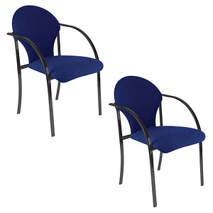 2 Nowy Styl Besucherstühle VISA BLACK blau Kunststoff von Nowy Styl