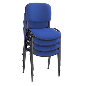 4 Nowy Styl Besucherstühle Iso ISO BLACK 1.3 C06 blau Stoff von Nowy Styl