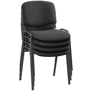 4 Nowy Styl Besucherstühle Iso ISO BLACK 1.3 C11 schwarz Stoff von Nowy Styl