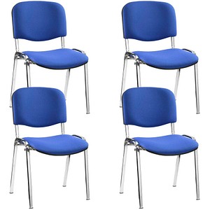4 Nowy Styl Besucherstühle Iso ISO CR 1.3 C06 blau Stoff von Nowy Styl