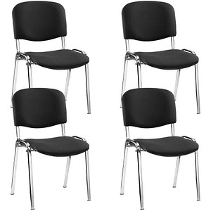 4 Nowy Styl Besucherstühle Iso ISO CR 1.3 C11 schwarz Stoff von Nowy Styl